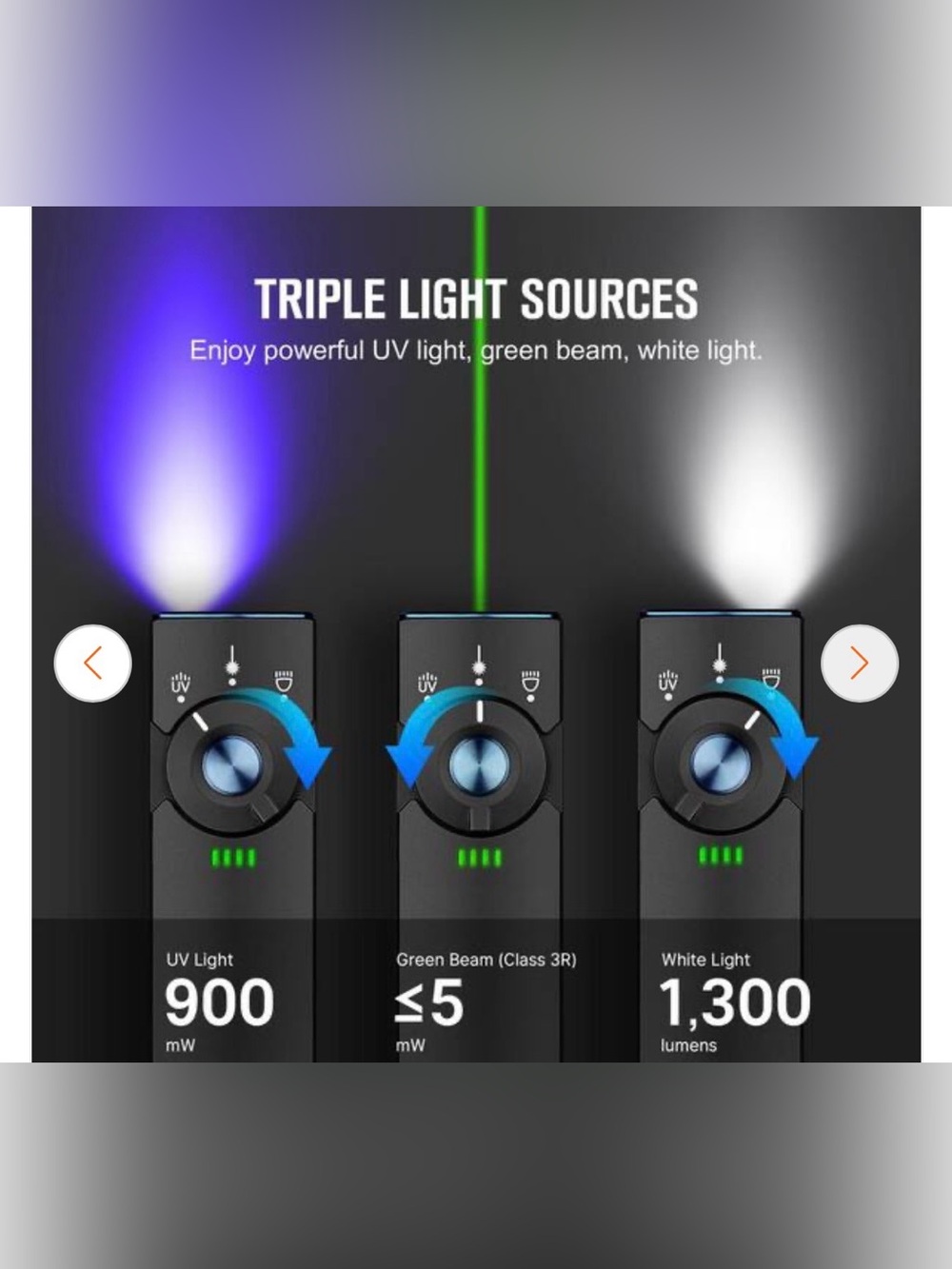 🔦 EUC Olight Arktfeld Pro Green Clip-On 3 in 1 LED Light - Picture 10 of 16